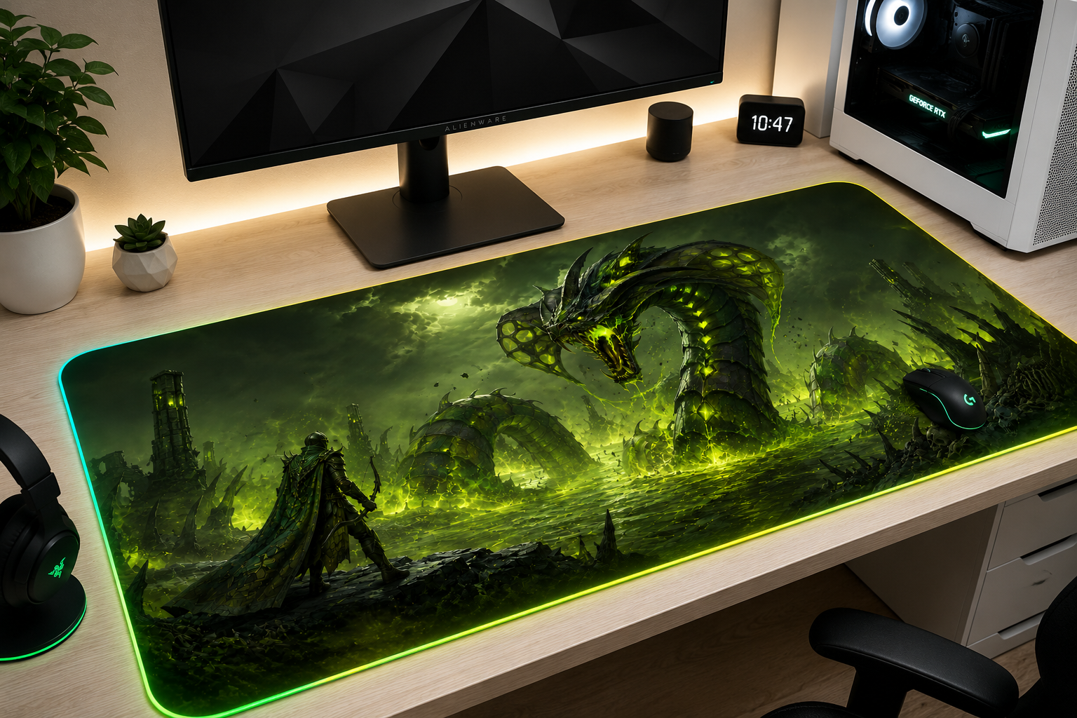 RuneScape Inspired XXL Gaming Mouse Pad 14 LED