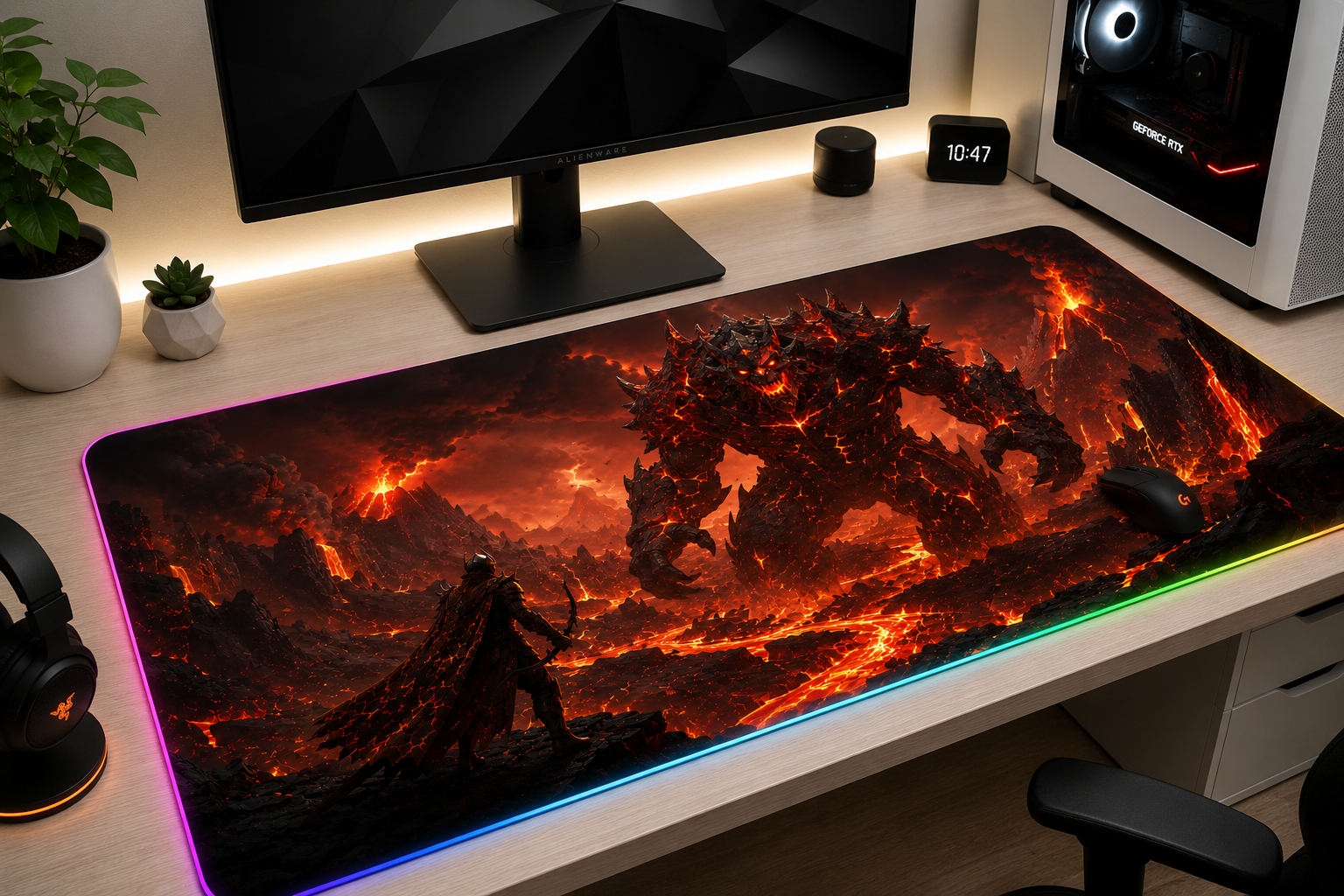 RuneScape Inspired XXL Gaming Mouse Pad 15 LED