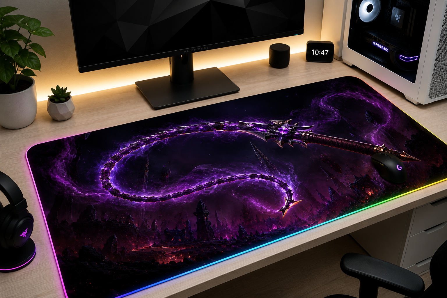 RuneScape Inspired XXL Gaming Mouse Pad 17 LED