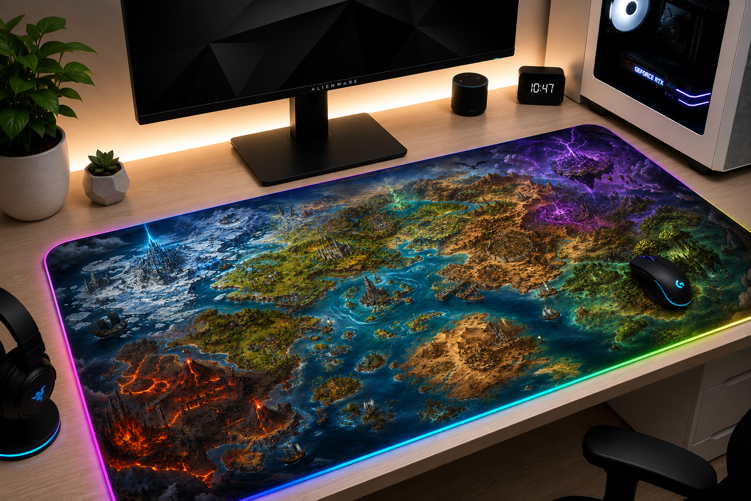 RuneScape Inspired XXL Gaming Mouse Pad 20 LED