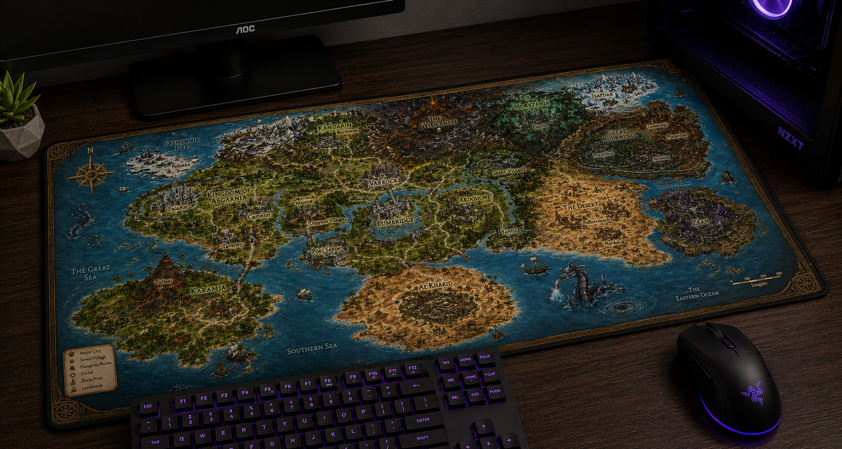 RuneScape Inspired XXL Gaming Mouse Pad 09 Non-LED