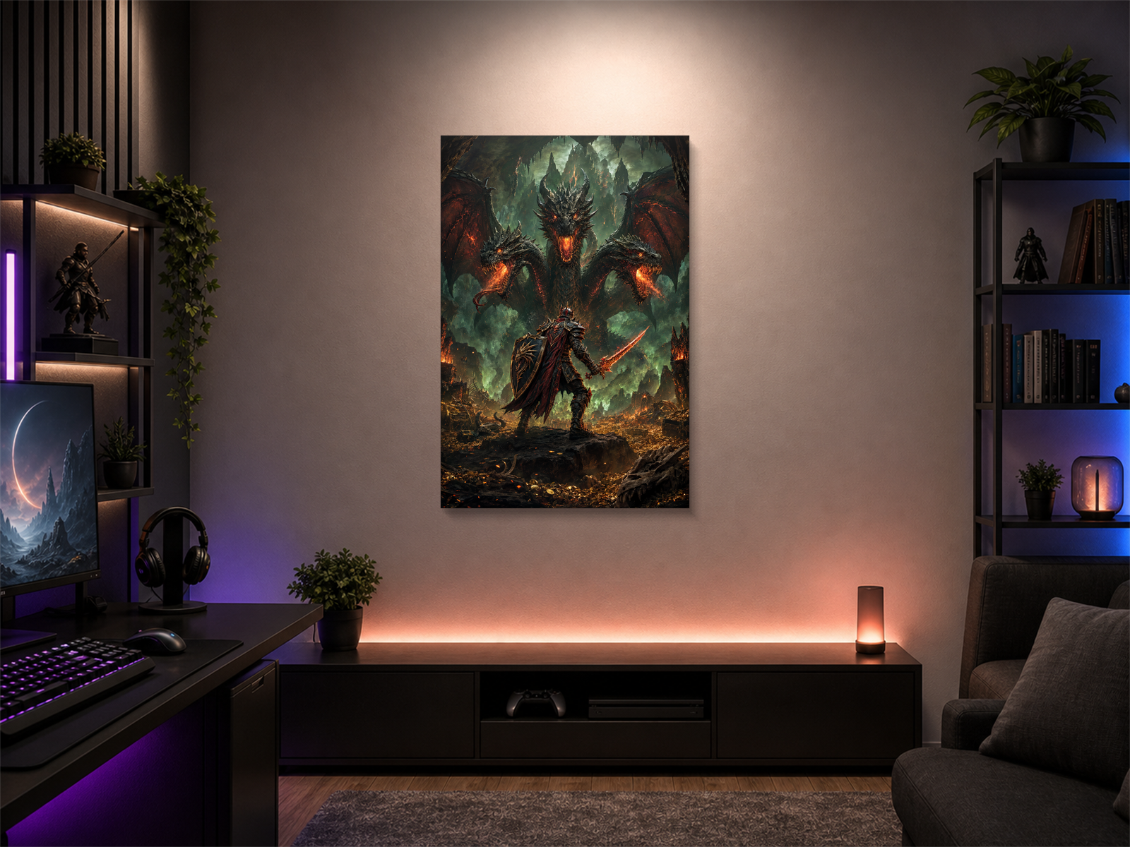 RuneScape inspired canvas poster room mockup 02