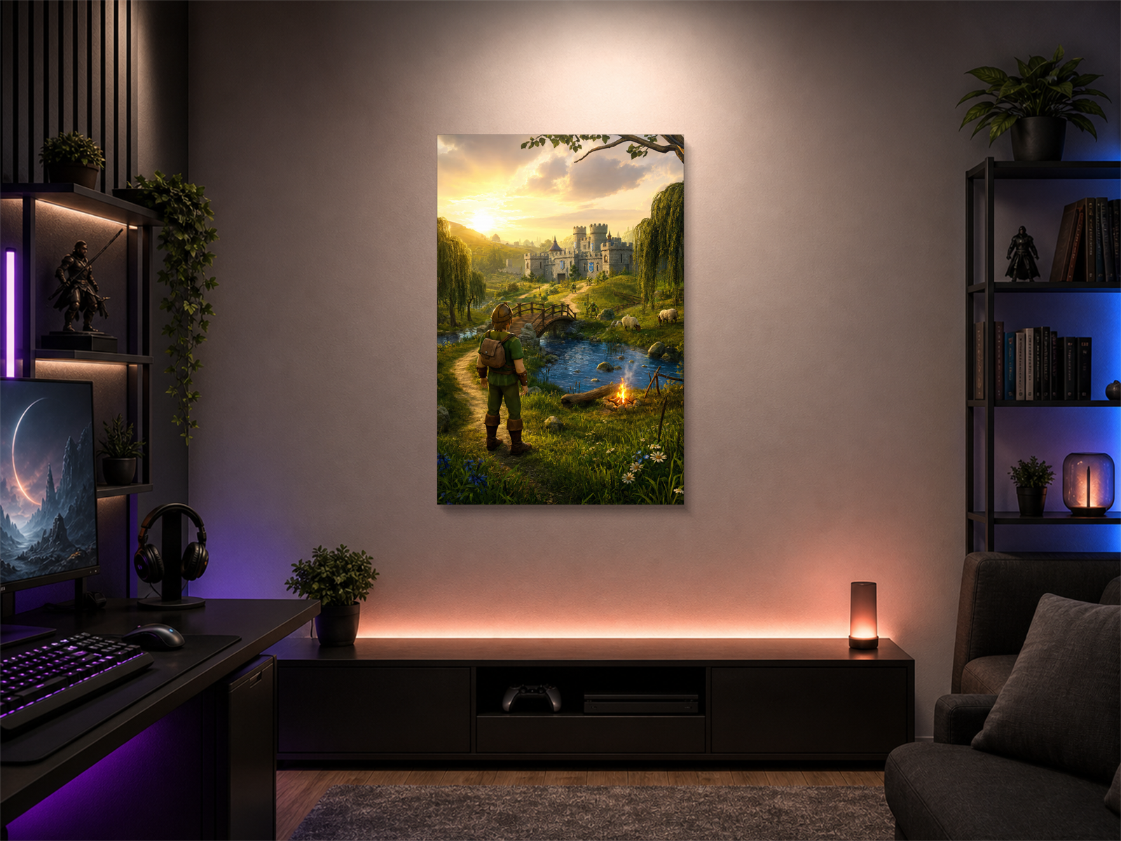 RuneScape inspired canvas poster room mockup 05