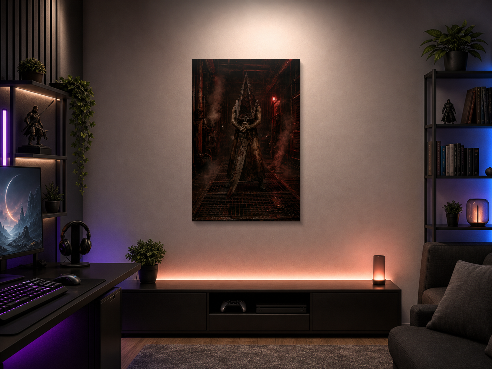 Silent Hill canvas poster wall mockup 01