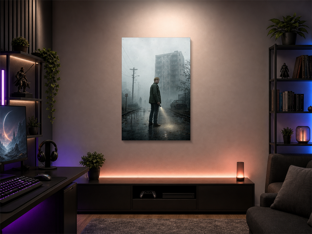 Silent Hill canvas poster wall mockup 02