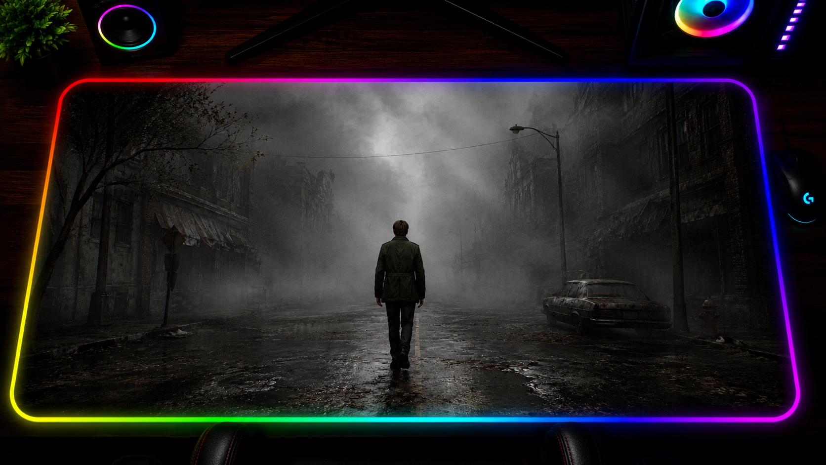 Silent Hill 2 Inspired XXL Gaming Mouse Pad 02 LED