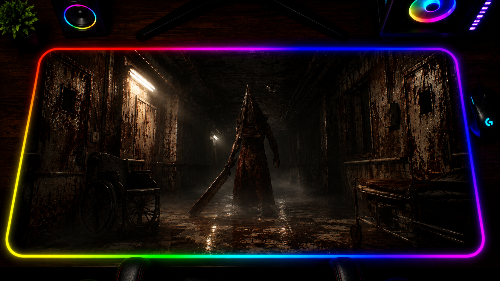 Silent Hill 2 Inspired XXL Gaming Mouse Pad 03 LED