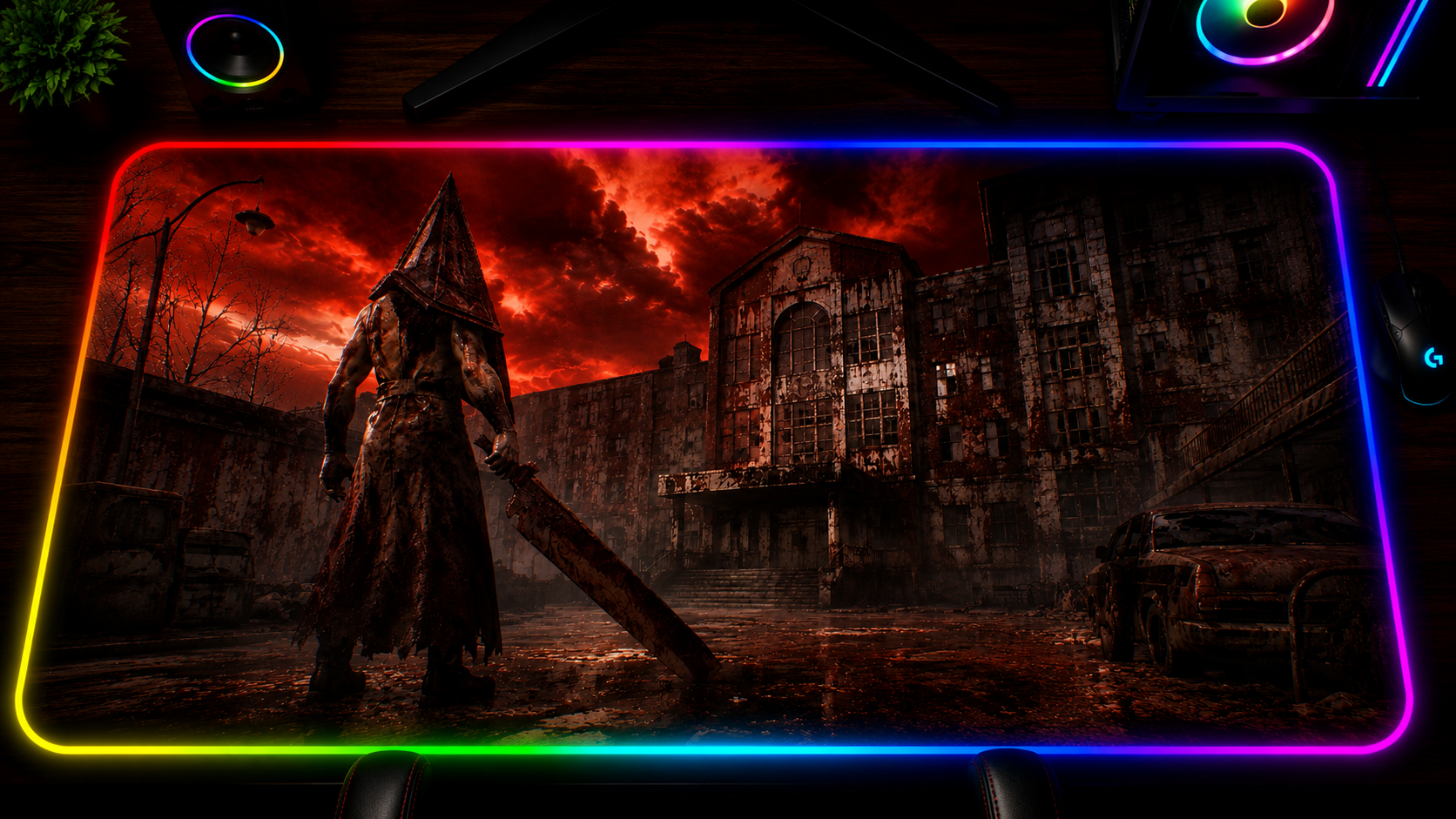 Silent Hill 2 Inspired XXL Gaming Mouse Pad 06 LED