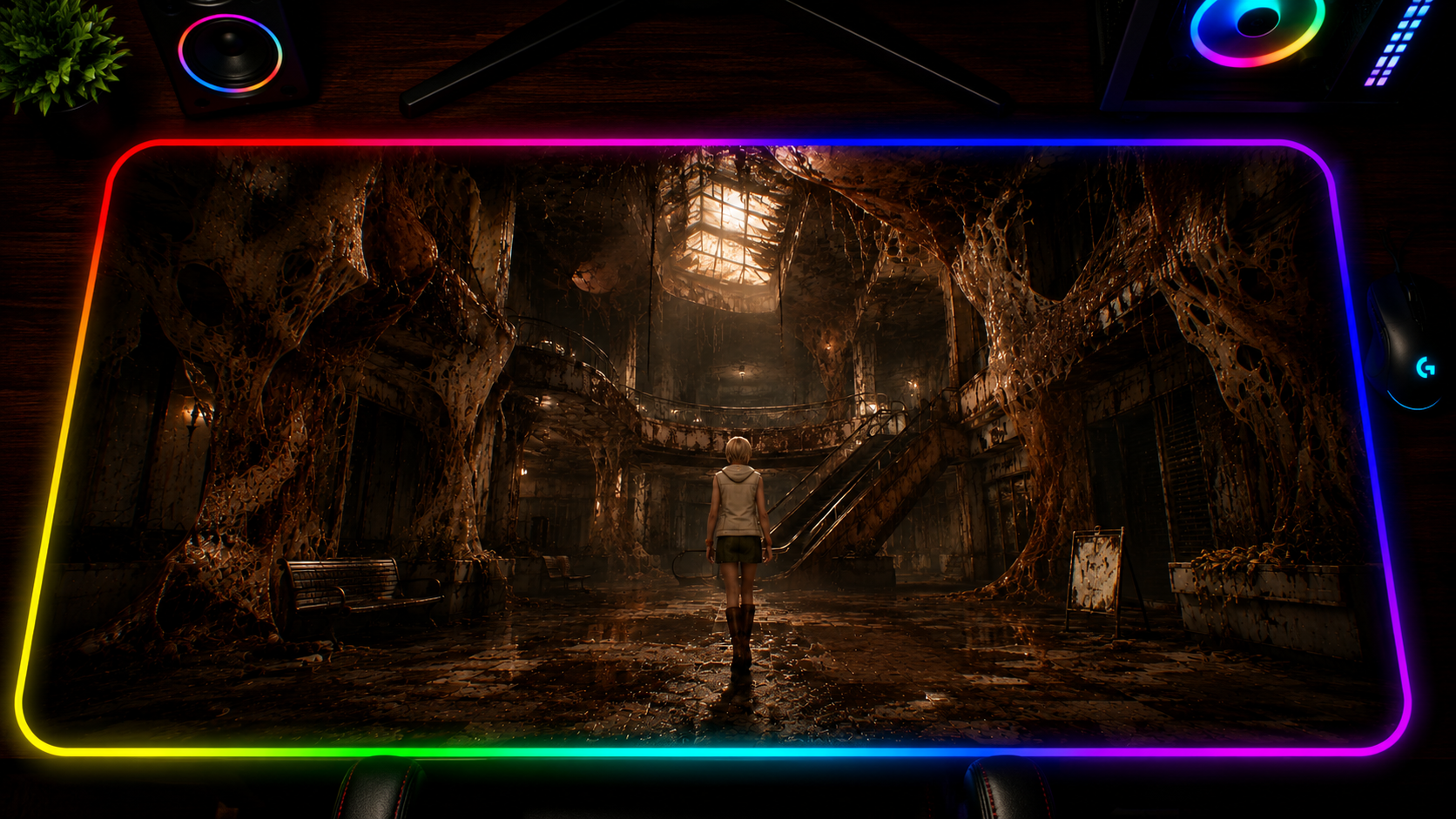 Silent Hill 2 Inspired XXL Gaming Mouse Pad 07 LED