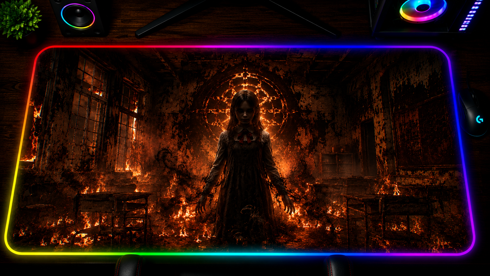 Silent Hill 2 Inspired XXL Gaming Mouse Pad 08 LED