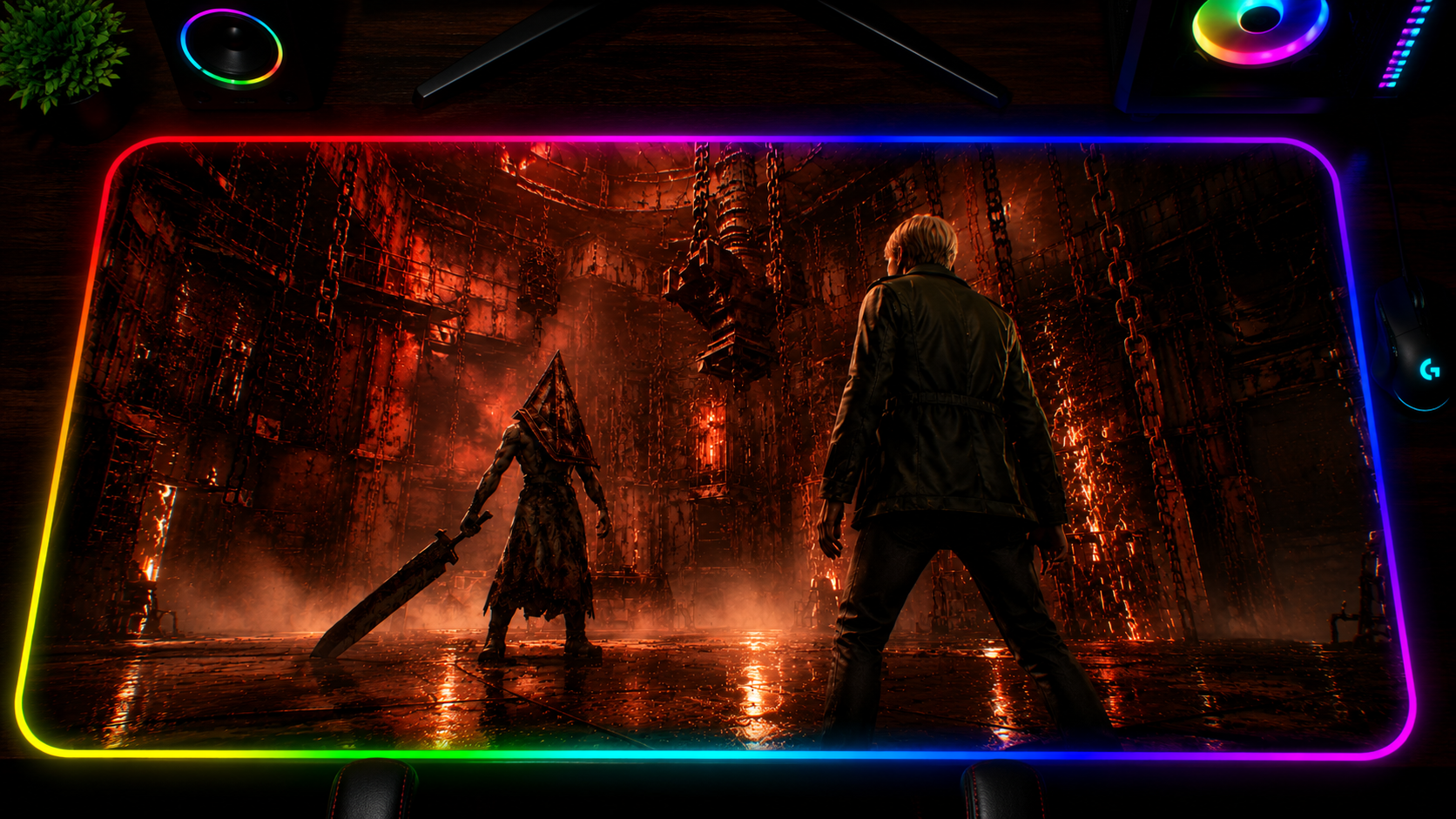 Silent Hill 2 Inspired XXL Gaming Mouse Pad 09 LED