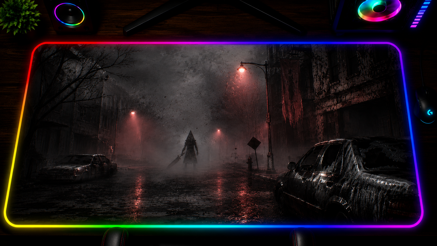 Silent Hill 2 Inspired XXL Gaming Mouse Pad 10 LED