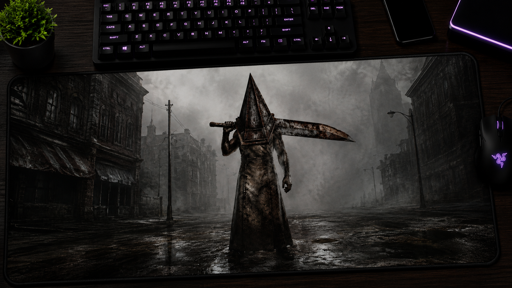 Silent Hill 2 Inspired XXL Gaming Mouse Pad 01 Non-LED