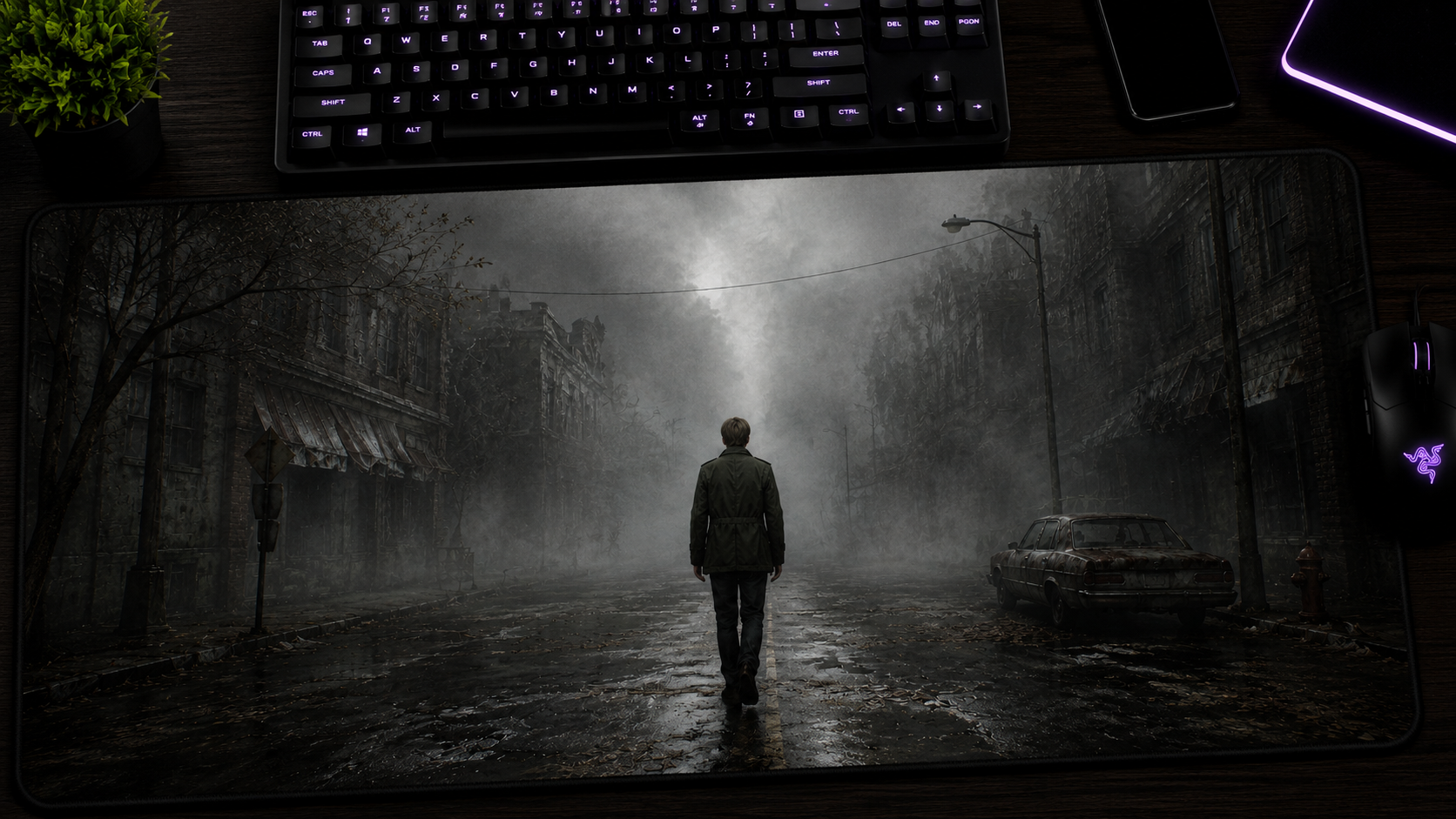 Silent Hill 2 Inspired XXL Gaming Mouse Pad 02 Non-LED