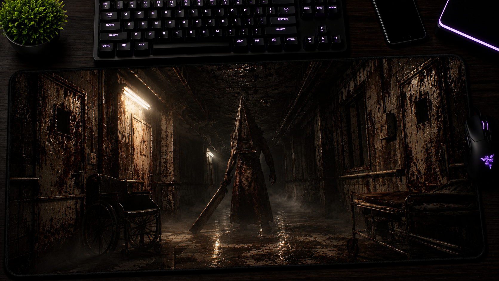 Silent Hill 2 Inspired XXL Gaming Mouse Pad 03 Non-LED