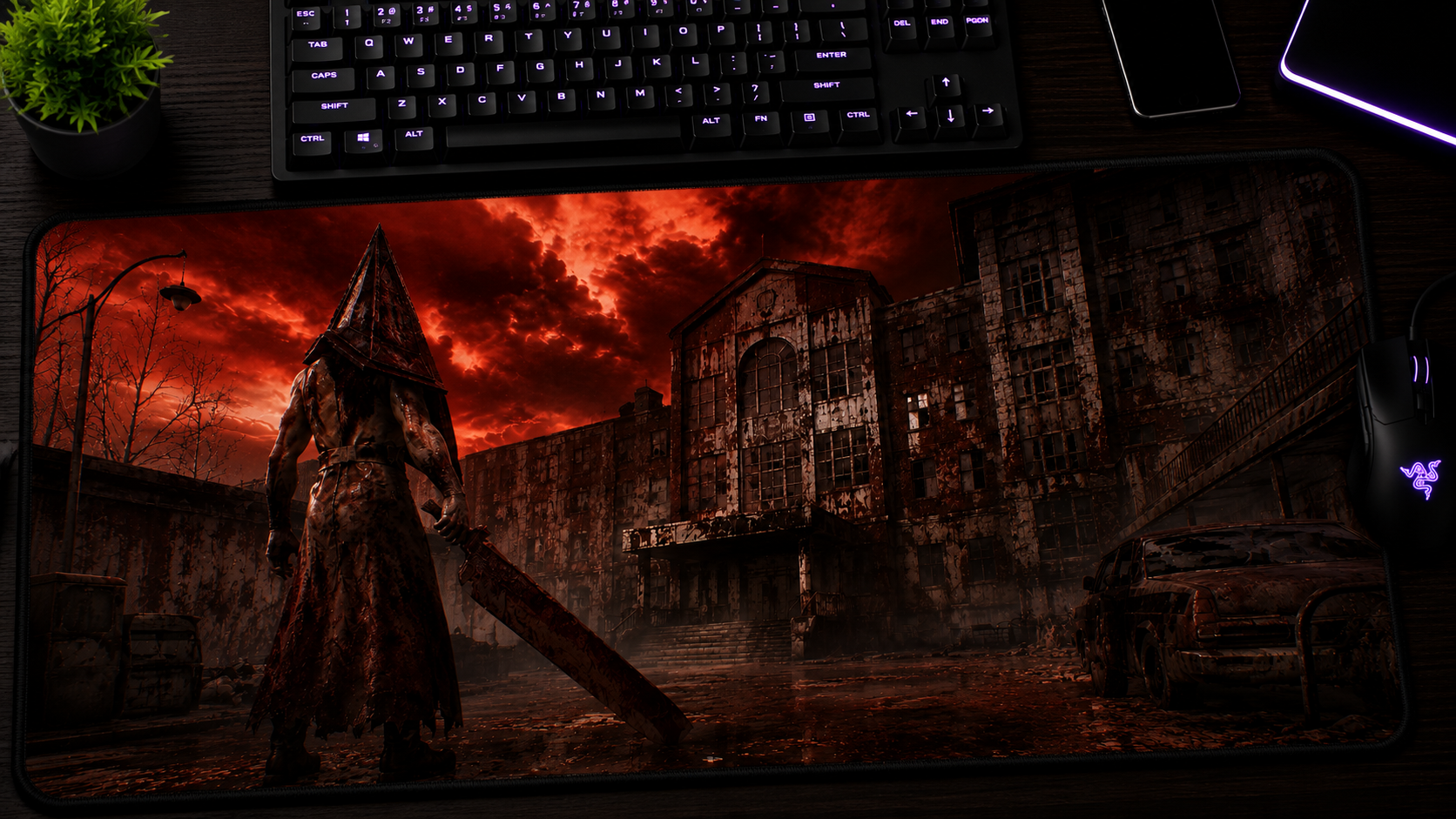 Silent Hill 2 Inspired XXL Gaming Mouse Pad 06 Non-LED