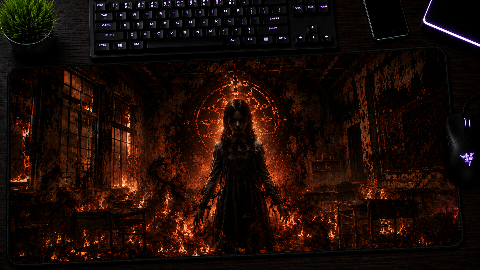 Silent Hill 2 Inspired XXL Gaming Mouse Pad 08 Non-LED