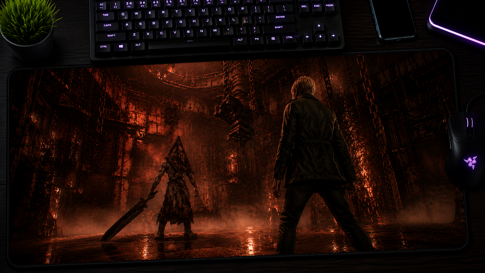 Silent Hill 2 Inspired XXL Gaming Mouse Pad 09 Non-LED