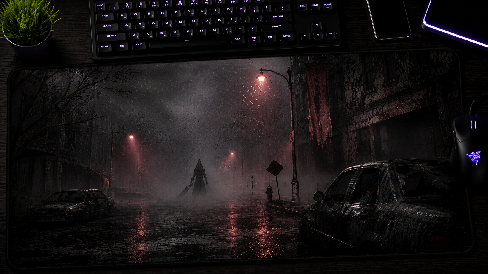Silent Hill 2 Inspired XXL Gaming Mouse Pad 10 Non-LED