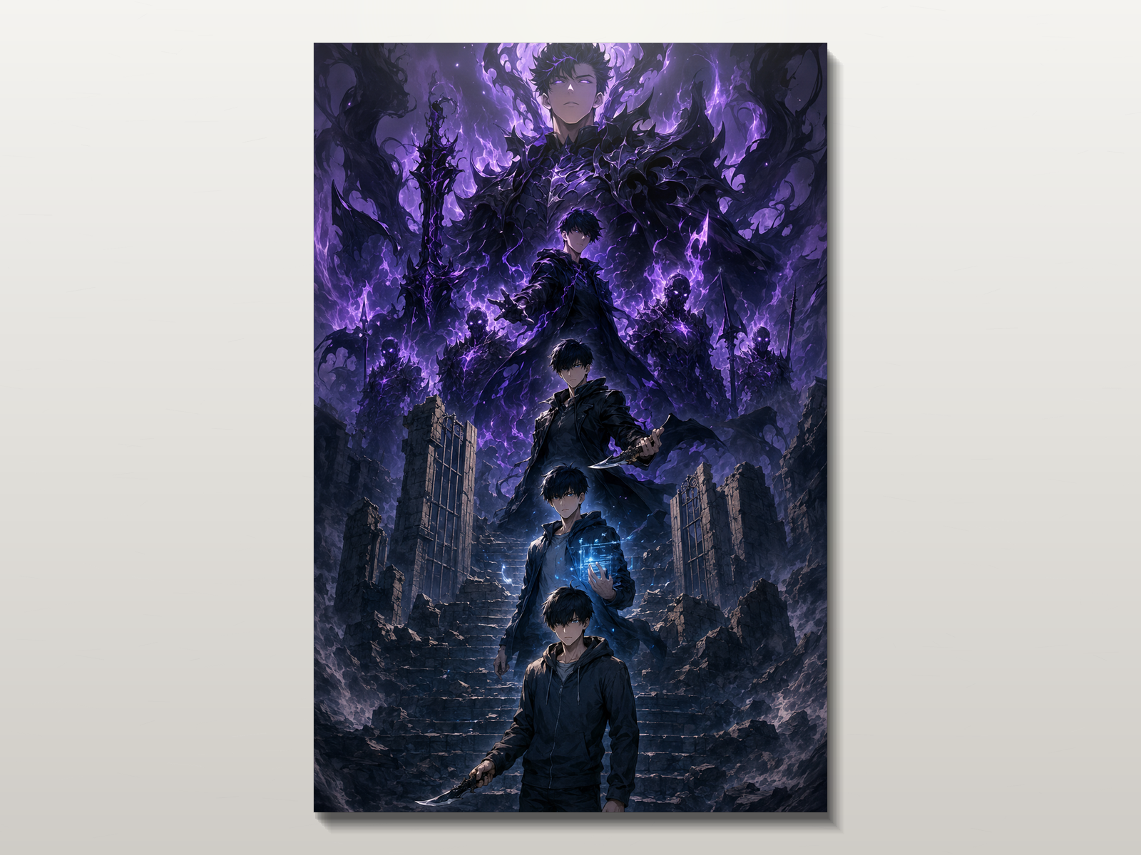 Solo Leveling Evolutions inspired canvas poster 01 clean wall art preview