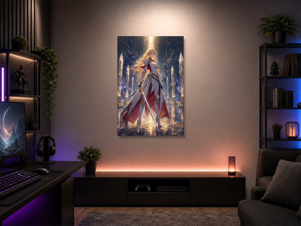 Solo Leveling inspired canvas poster room mockup 01
