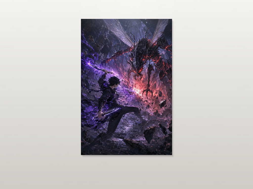 Solo Leveling inspired canvas poster artwork 04
