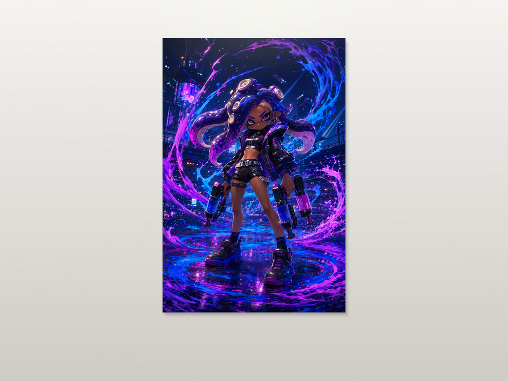 Splatoon inspired canvas poster artwork 02