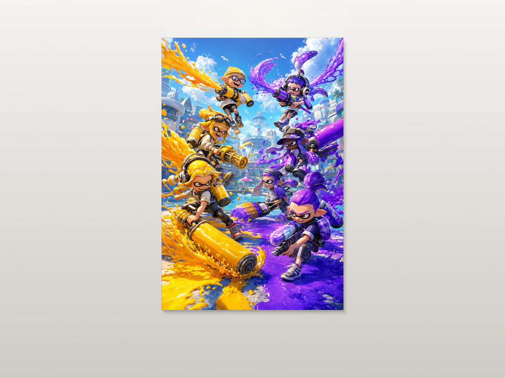 Splatoon inspired canvas poster artwork 03