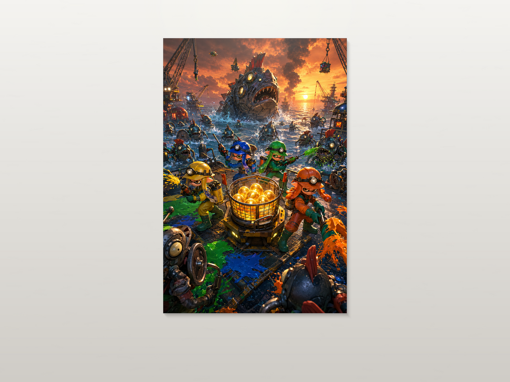 Splatoon inspired canvas poster artwork 05