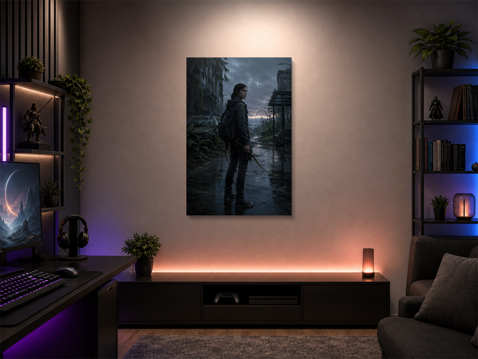 The Last of Us inspired canvas poster 01 room mockup