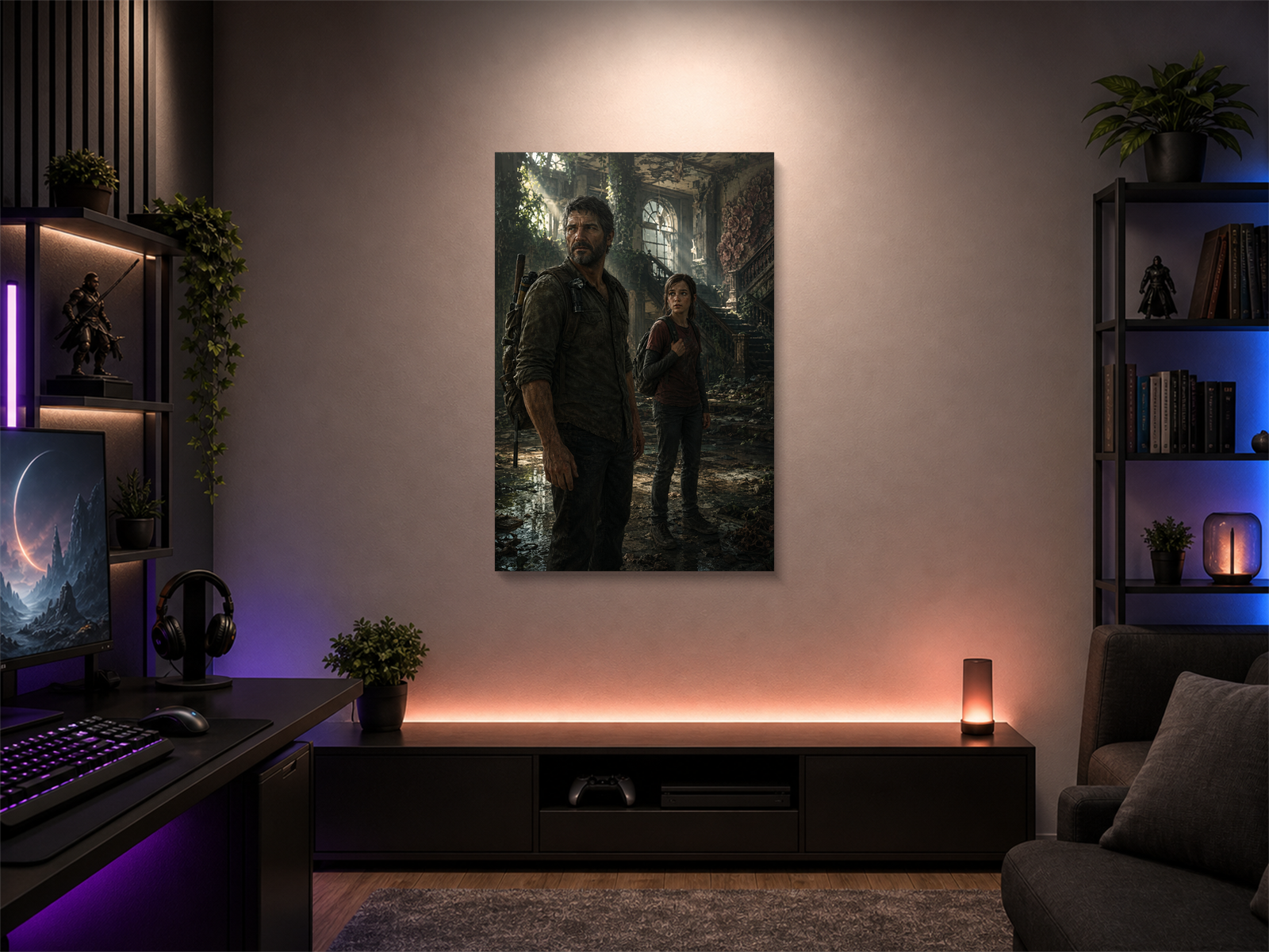 The Last of Us inspired canvas poster 02 room mockup