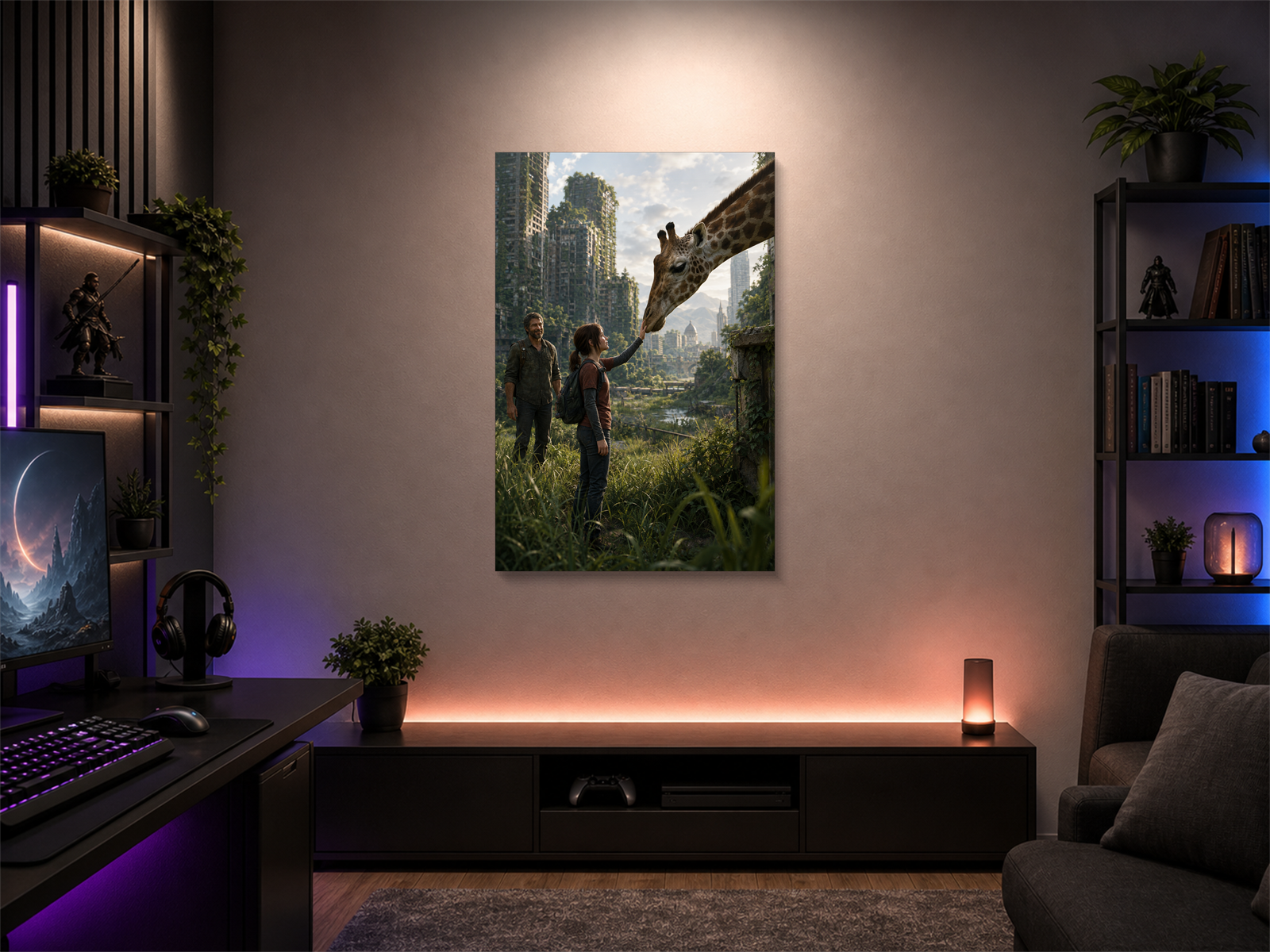 The Last of Us inspired canvas poster 04 room mockup