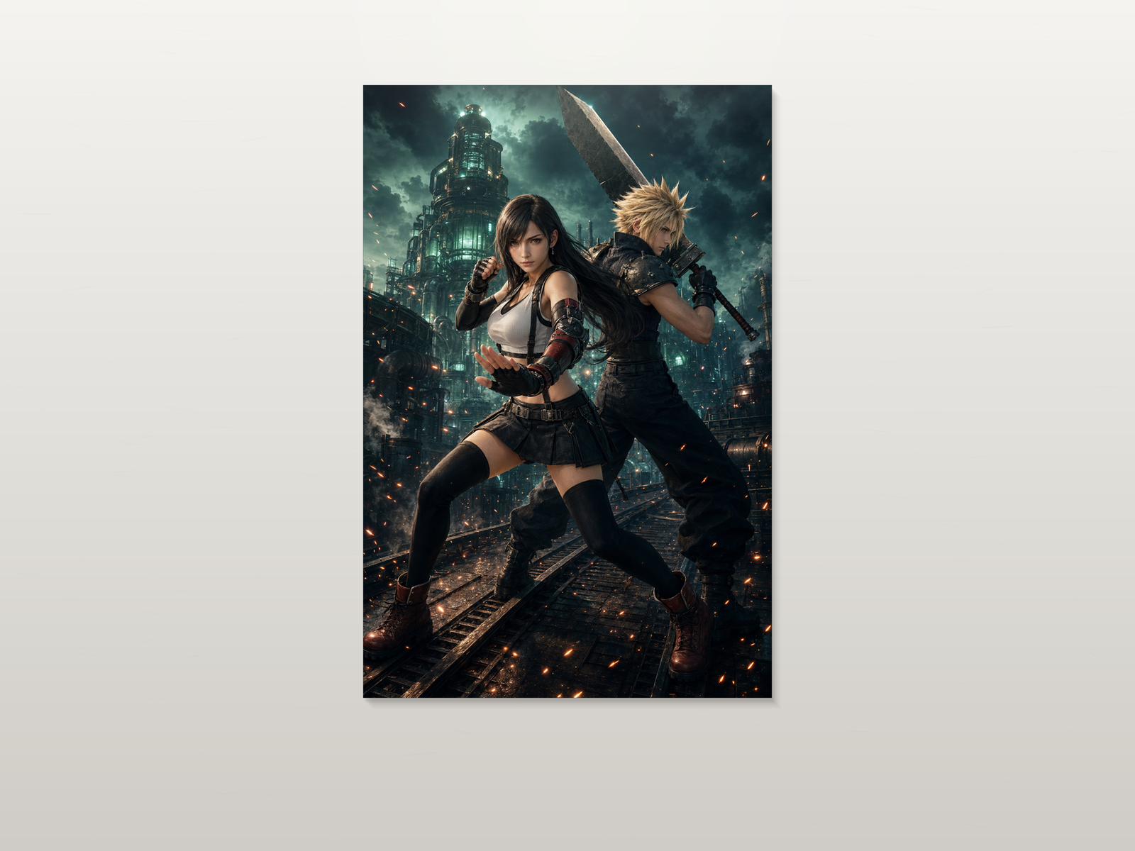 Tifa inspired canvas poster artwork 03