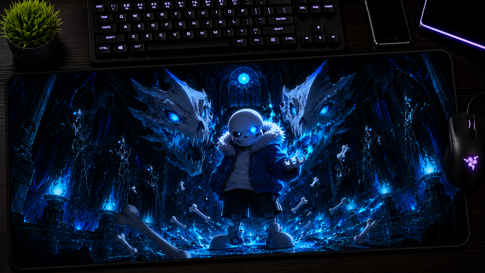 Undertale inspired XXL gaming mouse pad 01 Non-LED version