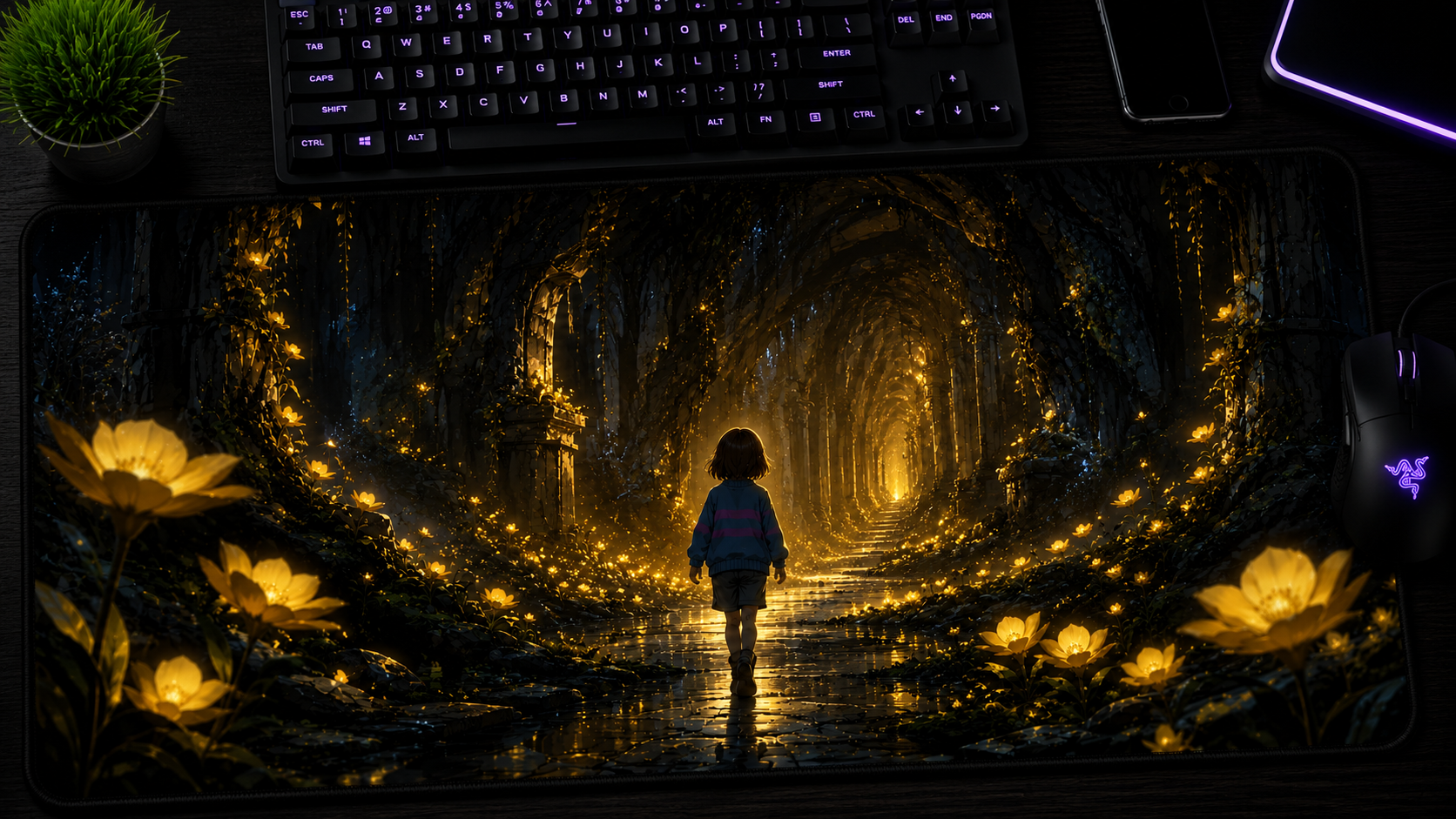 Undertale inspired XXL gaming mouse pad 02 Non-LED version