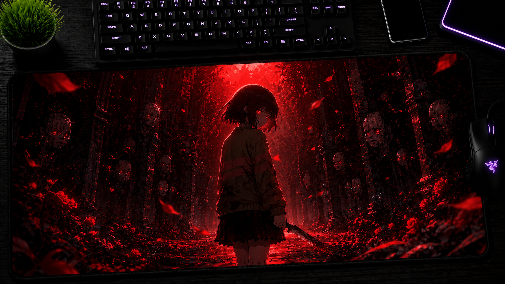 Undertale inspired XXL gaming mouse pad 03 Non-LED version
