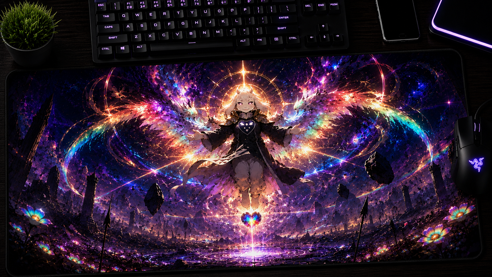 Undertale inspired XXL gaming mouse pad 04 Non-LED version