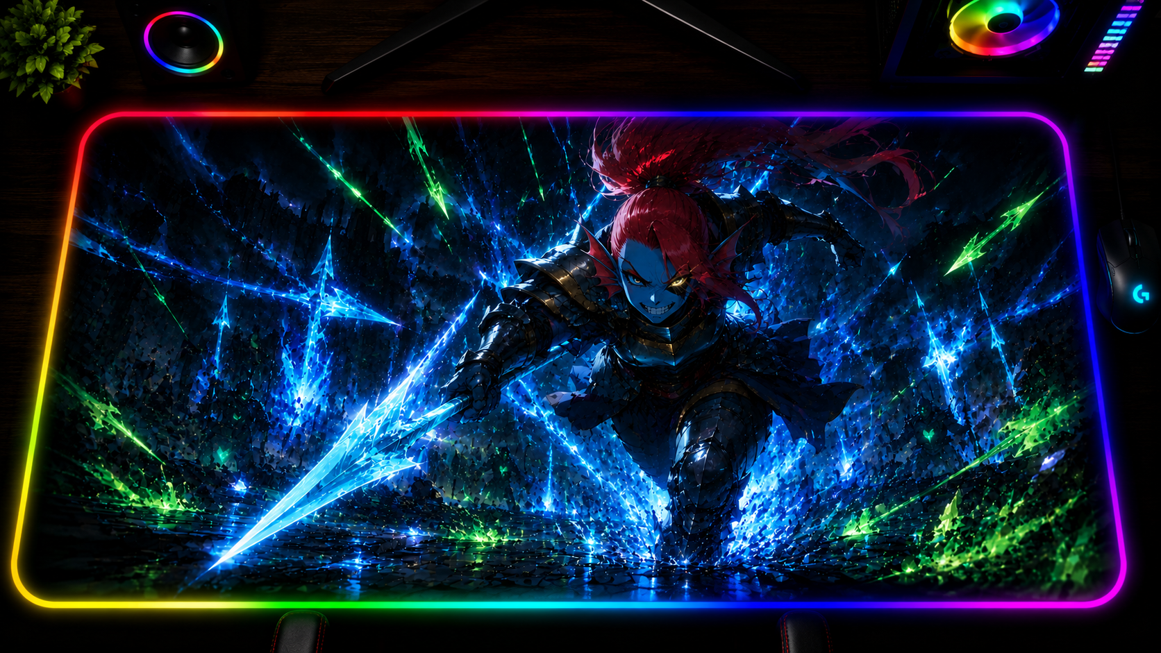 Undertale inspired XXL gaming mouse pad 06 LED version