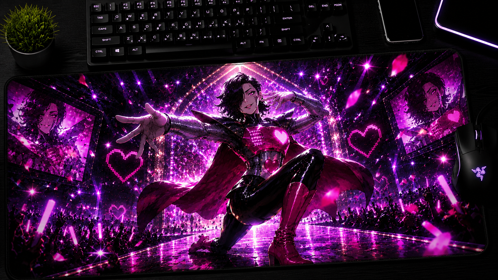 Undertale inspired XXL gaming mouse pad 08 Non-LED version