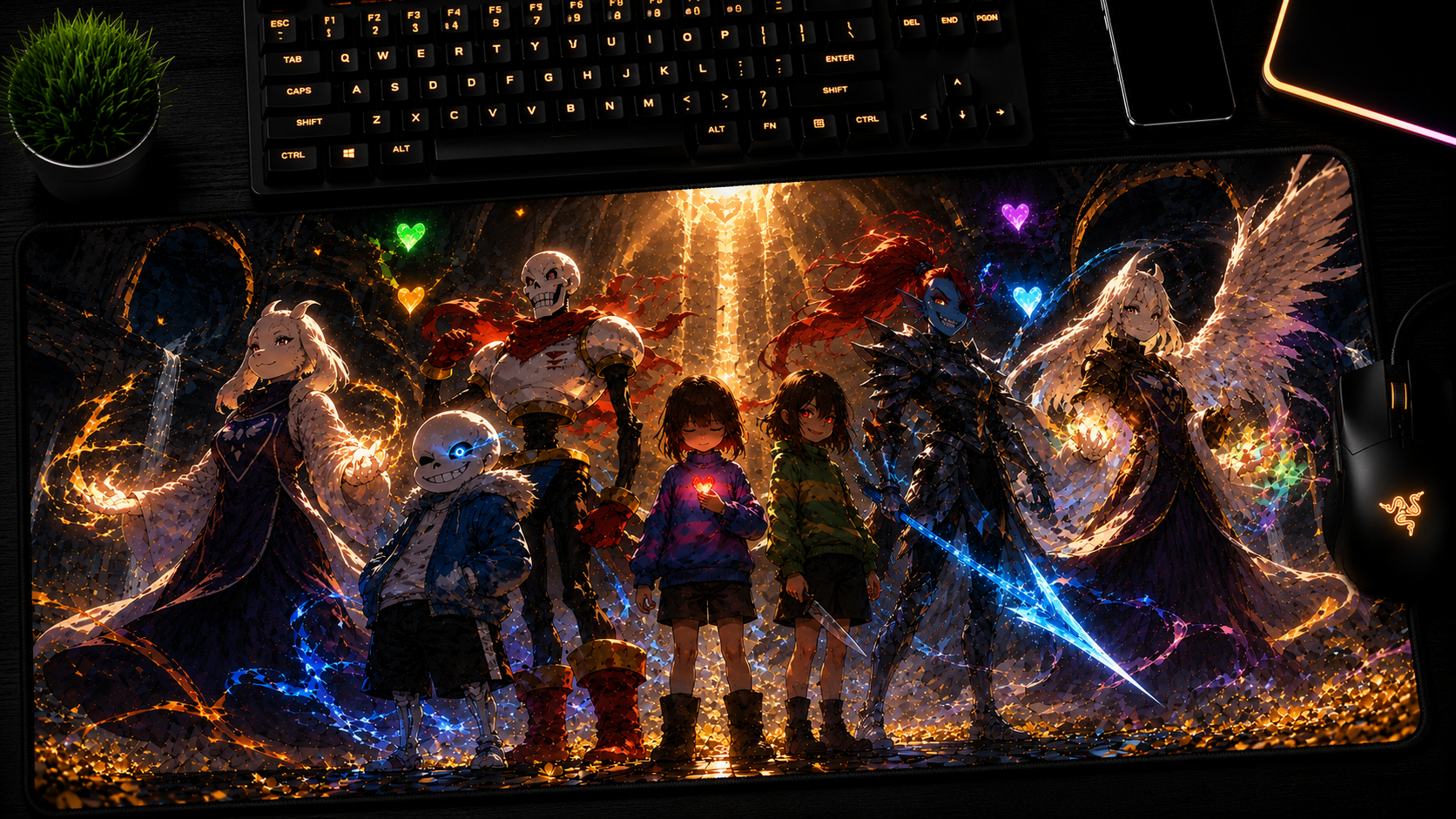 Undertale inspired XXL gaming mouse pad 10 Non-LED version