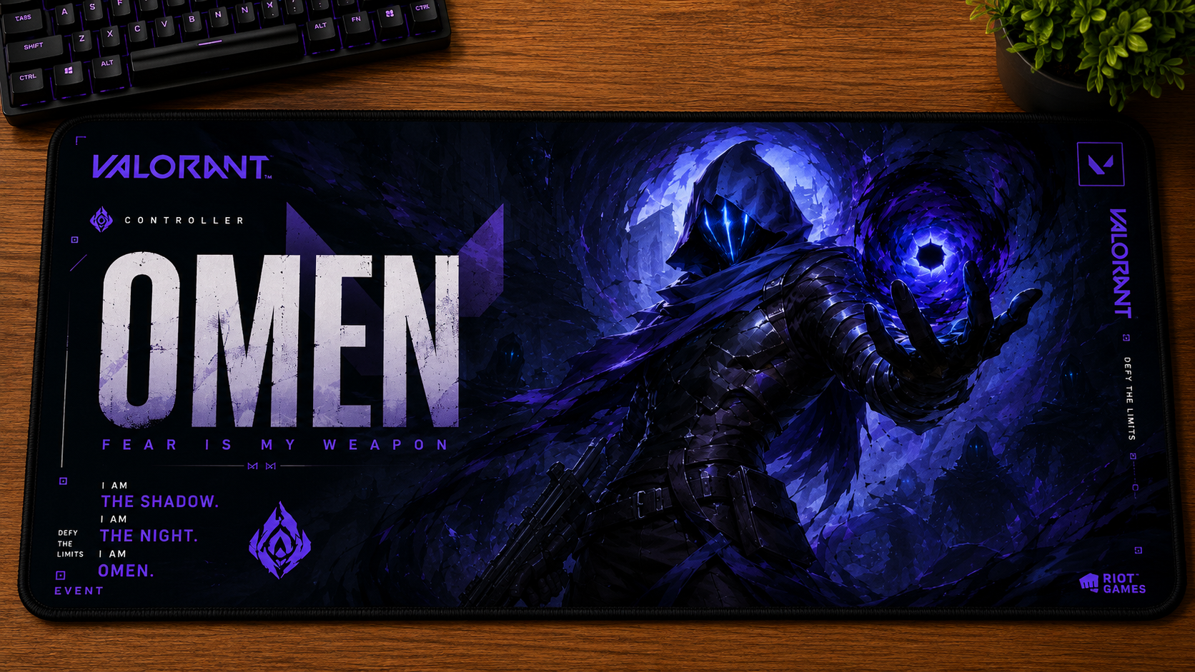 Valorant inspired XXL gaming mouse pad 04 Non-LED version, 3 mm thick