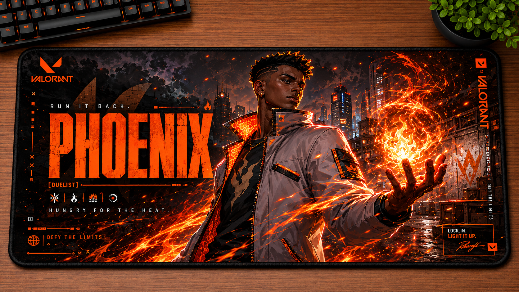 Valorant inspired XXL gaming mouse pad 06 Non-LED version, 3 mm thick