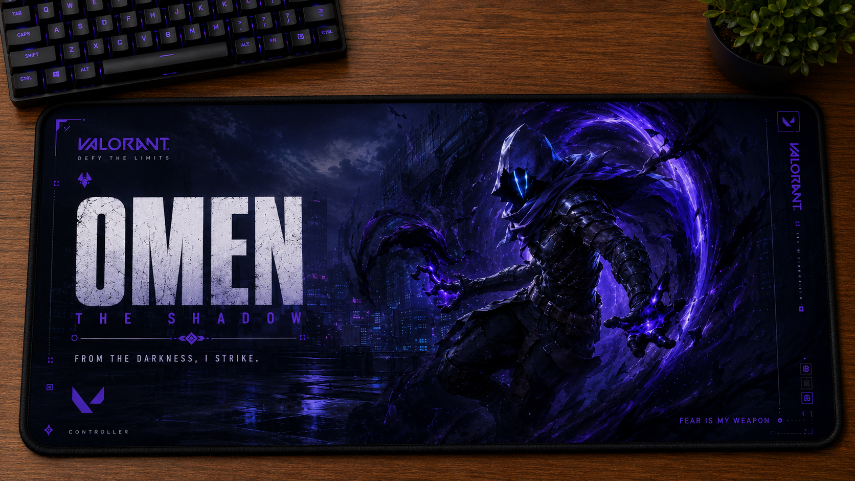 Valorant inspired XXL gaming mouse pad 09 Non-LED version, 3 mm thick
